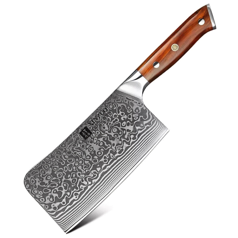 Professional Bone Chopper Knife Damascus Steel Yu Series