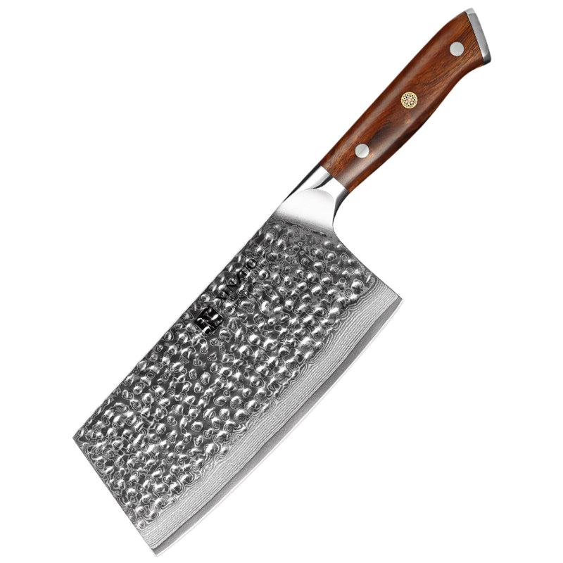 Professional Cleaver Knife Damascus Steel Stria Yu Series