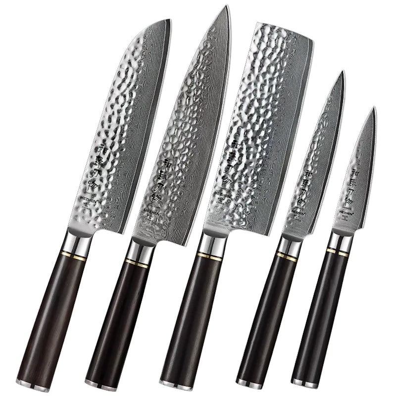 5Pcs Damascus Chef Knife Set - Classic Series