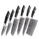Xinzuo Professional Damascus Kitchen Knife Set 6 Pieces Feng Series