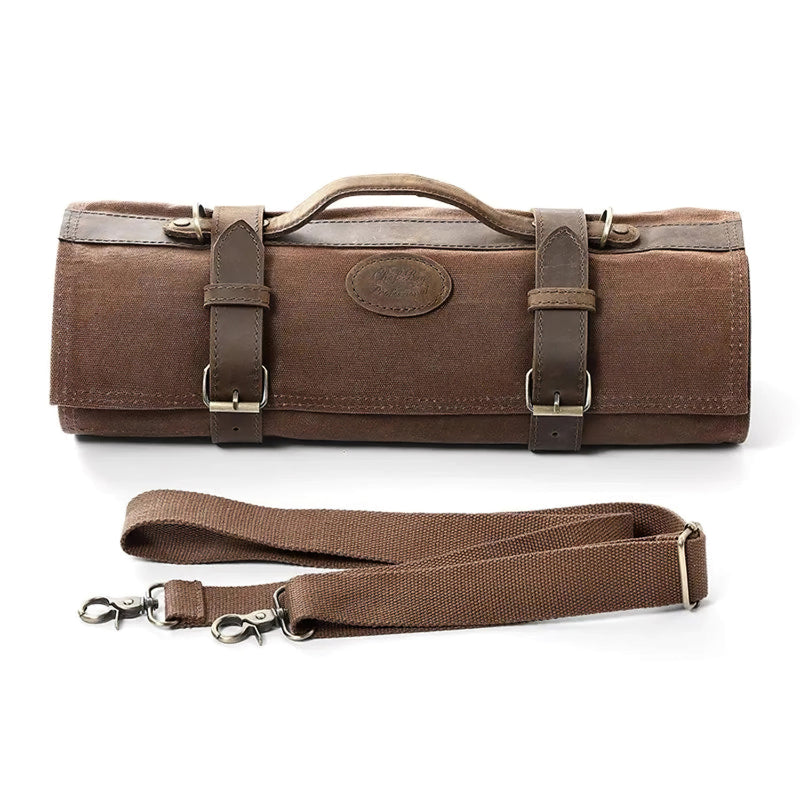 Leather Knife Storage Case, Foldable Storage Pouch