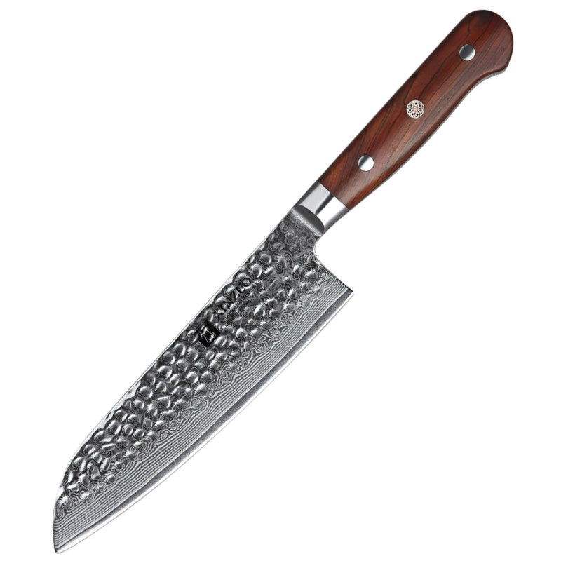 Xinzuo Professional Santoku Knife Damascus Steel Yun Series