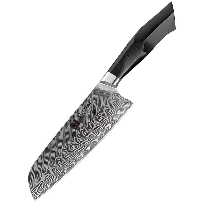 Xinzuo Professional Santoku Knife Damascus Steel Feng Series