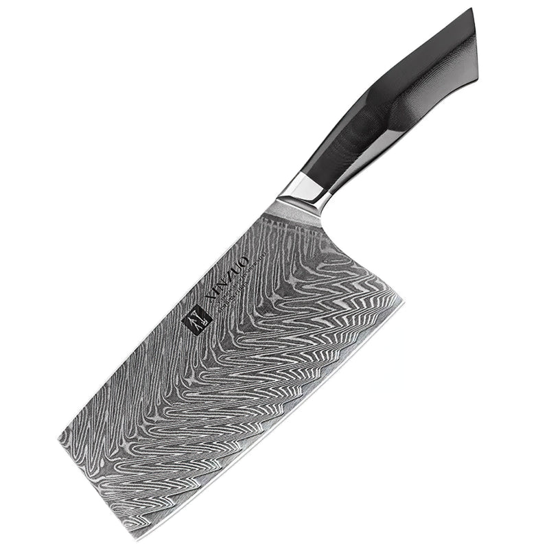 Professional Cleaver Knife Damascus Steel Feng Series