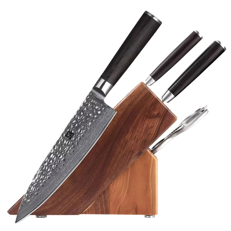 Xinzuo Professional Damascus Knife Set 5 Pieces Stria He Series 