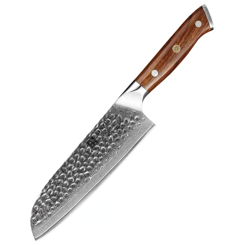 Xinzuo Professional Santoku Knife Damascus Steel Stria Yu Series