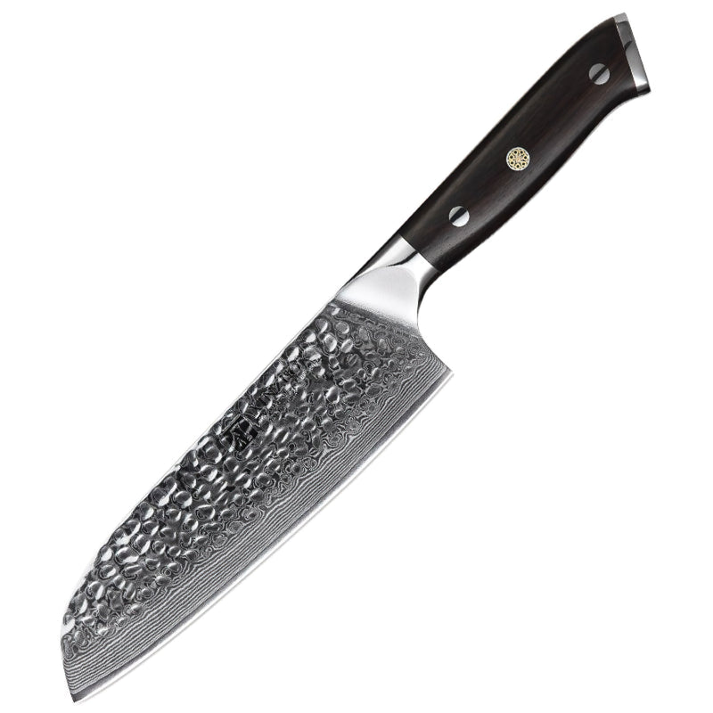 Xinzuo Professional Santoku Knife Damascus Steel Ebony Yu Series