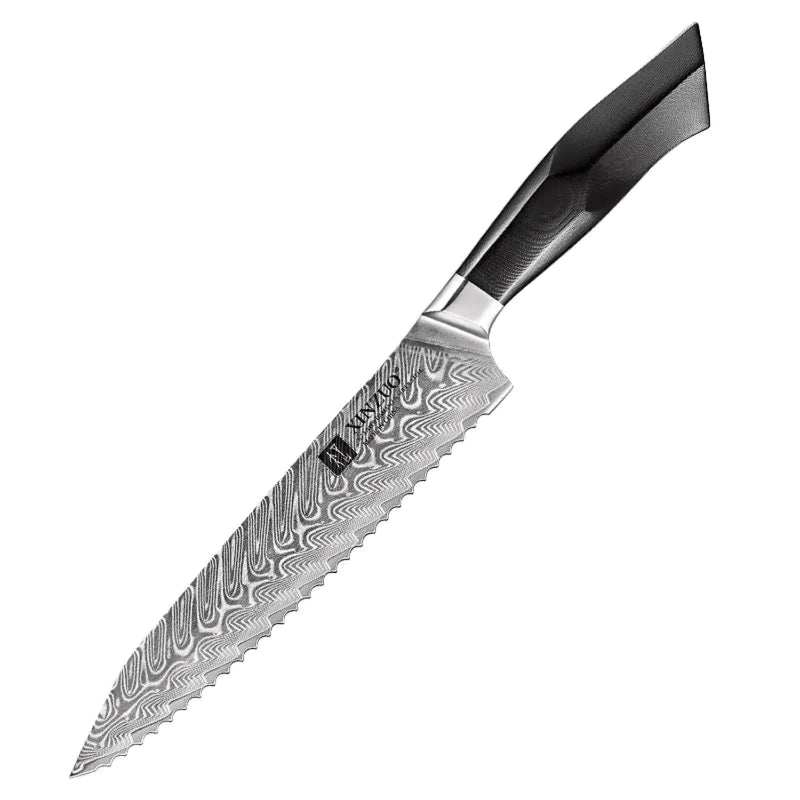 Xinzuo Professional Bread Knife Damascus Steel Feng Series