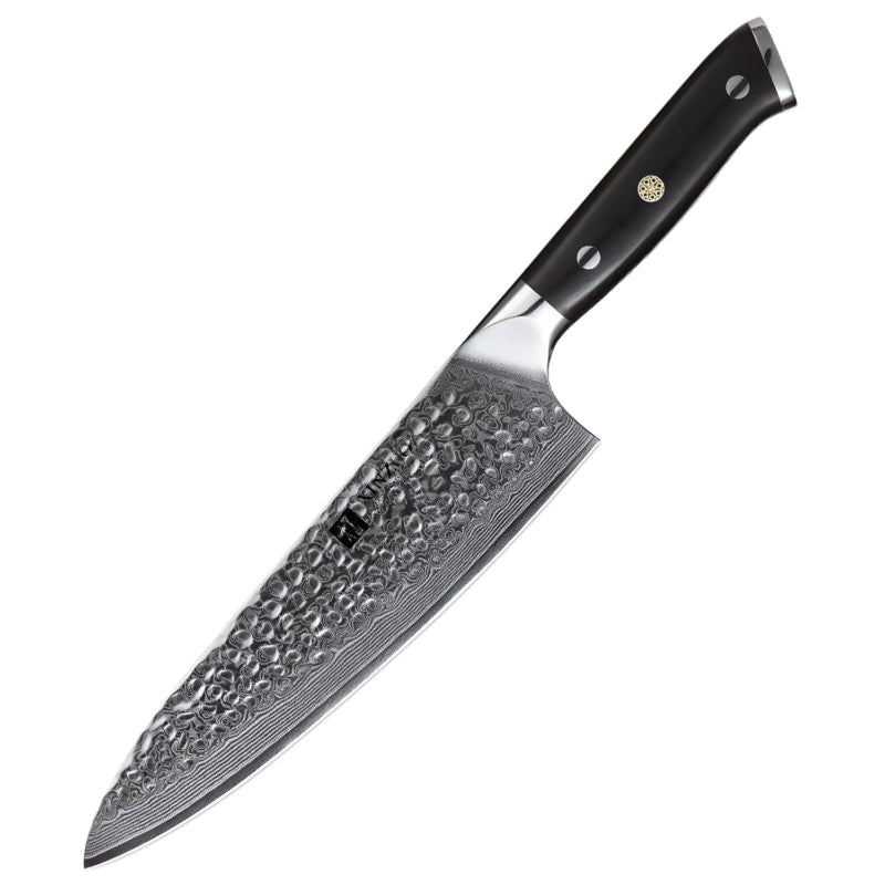 Xinzuo Professional Chef Knife Damascus Steel Ebony Yu Series