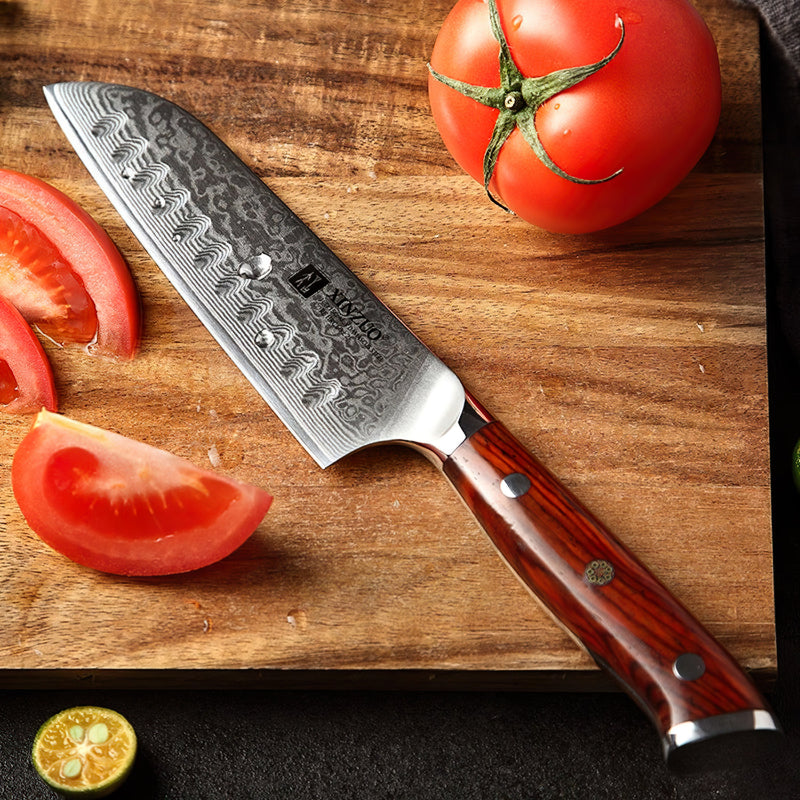 Professional Santoku Knife Damascus Steel Yu Series