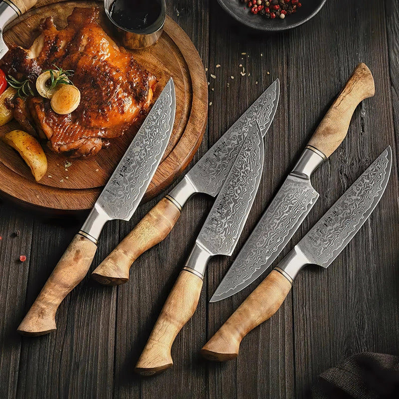 5 Inch Damascus Steak Knife - B30M Series