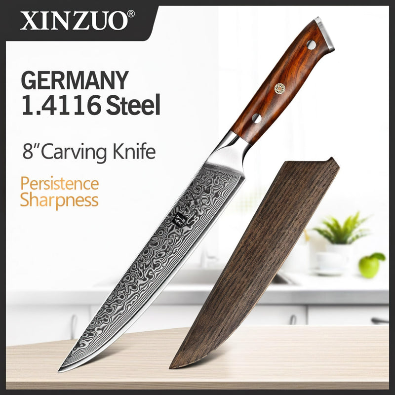 Professional Carving Knife Damascus Steel Yu Series