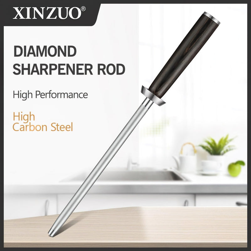 Xinzuo Professional Diamond Knife Sharpening Rod Stria He Series