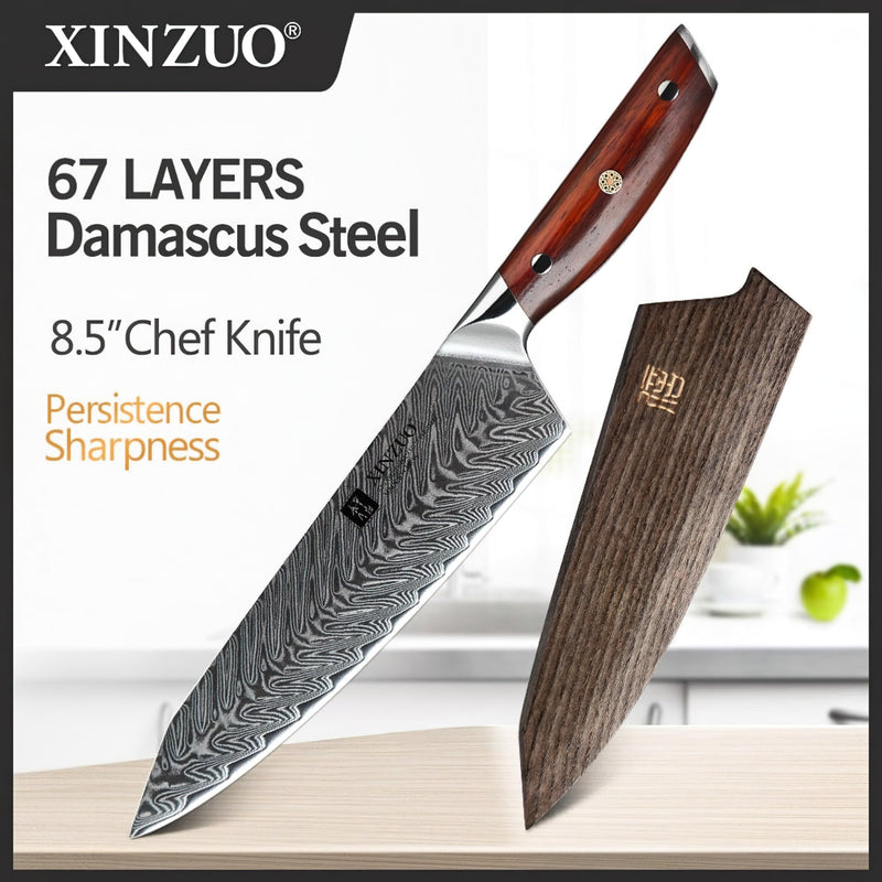 Xinzuo Professional Chef Knife Damascus Steel Yi Series