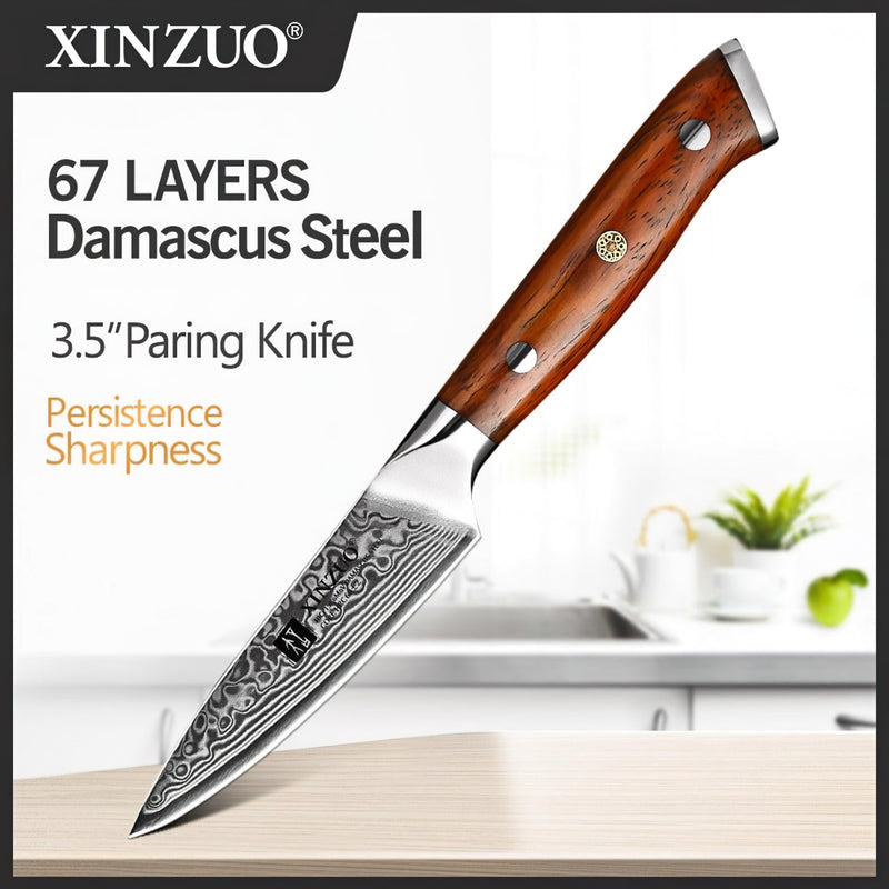 Professional Paring Knife Damascus Steel Yu Series