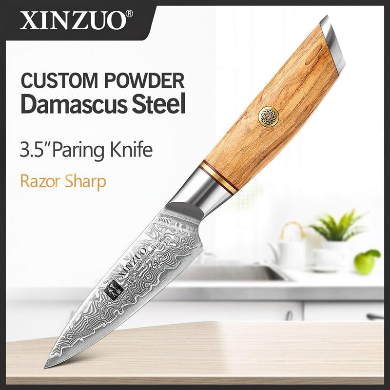 Xinzuo Professional Paring Knife Damascus Steel Lan Series