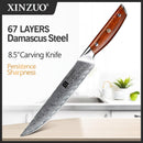 Xinzuo Professional Carving Knife Damascus Steel Yi Series