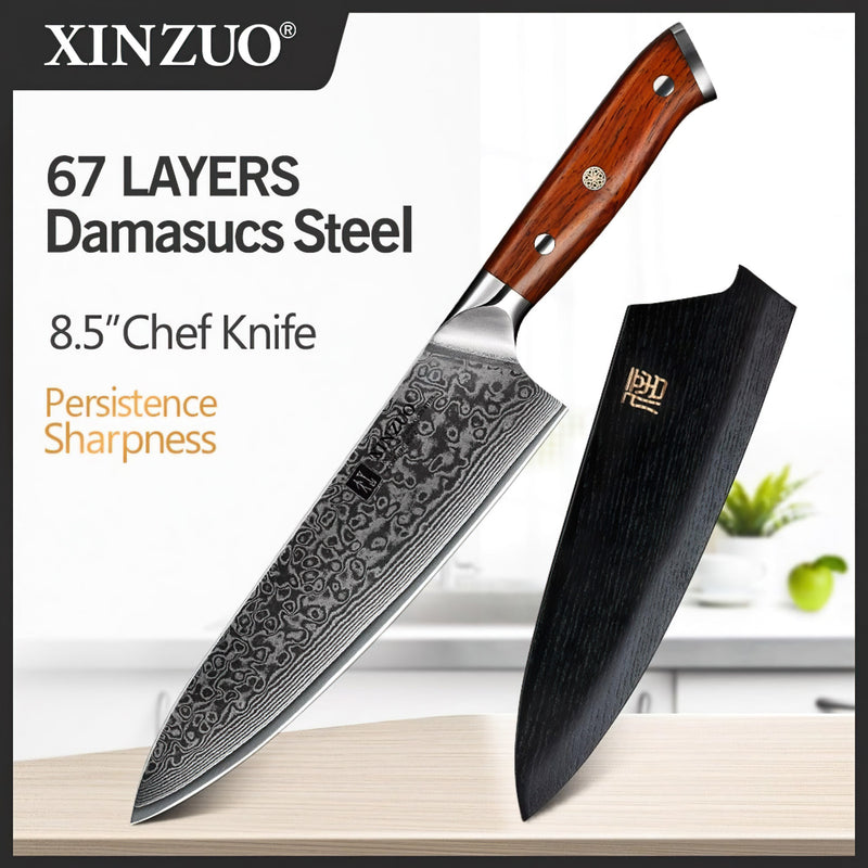 Professional Chef Knife Damascus Steel Yu Series