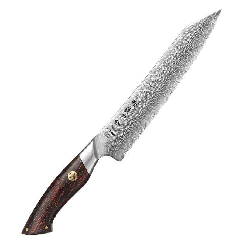 Japanese Damascus Bread Knife Elegant Series