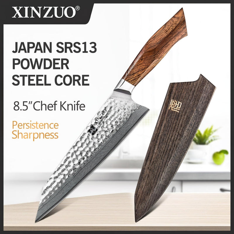 Xinzuo Professional Chef Knife Damascus Steel Stria Feng Series