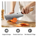 Xinzuo Professional Nakiri Knife Damascus Steel Lan Series