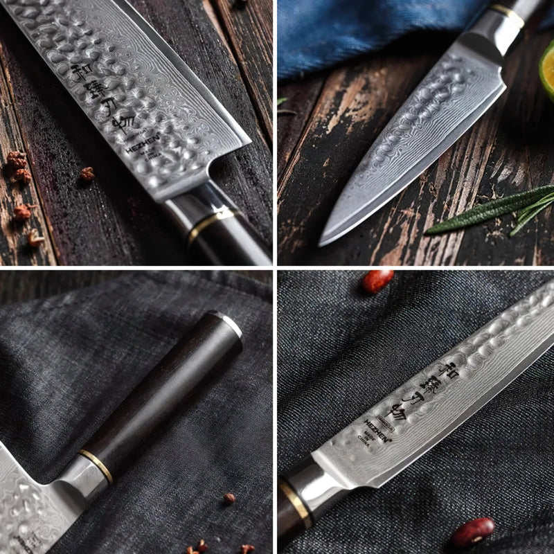 5Pcs Chef Knife Set Damascus Steel  - Classic Series