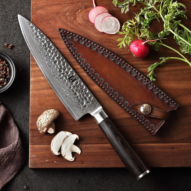 Xinzuo Professional Chef Knife Damascus Steel Stria He Series