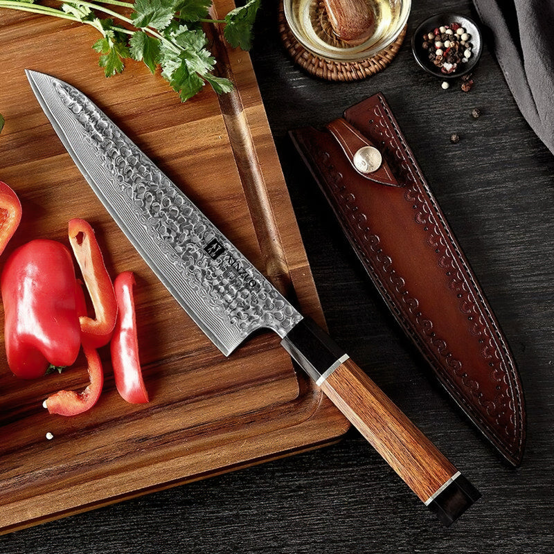 Xinzuo Professional Chef Knife Damascus Steel Stria Zhen Series