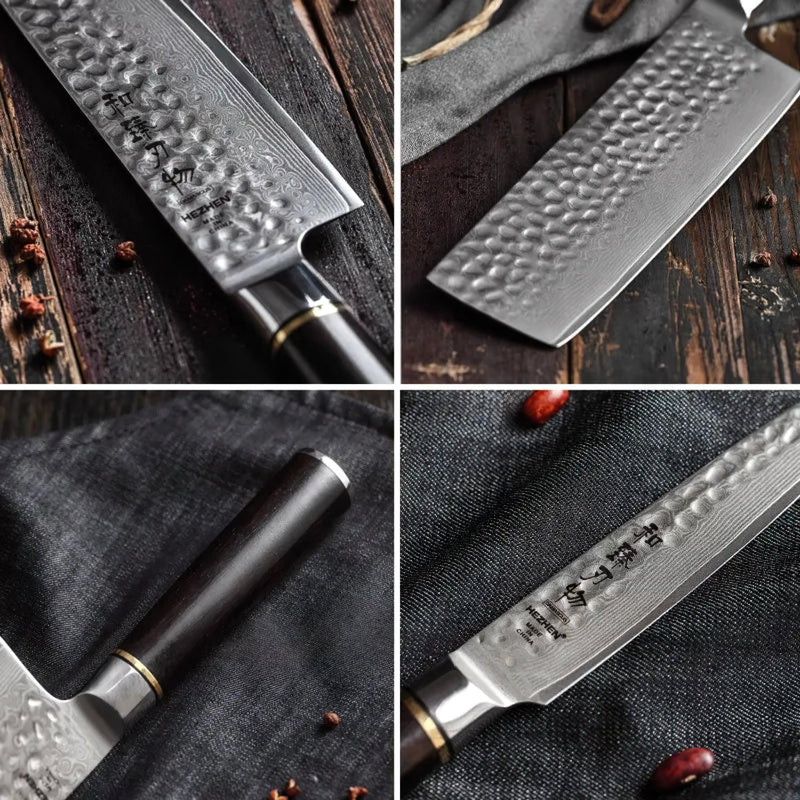 5Pcs Damascus Chef Knife Set - Classic Series