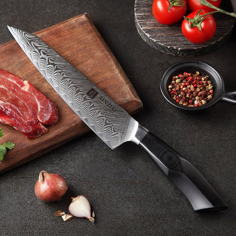 Xinzuo Professional Carving Knife Damascus Steel Feng Series