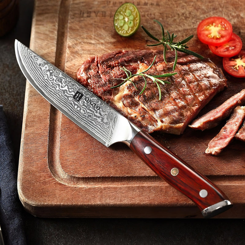 Professional Steak Knife Damascus Steel Yu Series