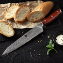 Xinzuo Professional Bread Knife Damascus Steel Yi Series