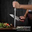 Professional Diamond Knife Sharpening Rod With Ebony Wood