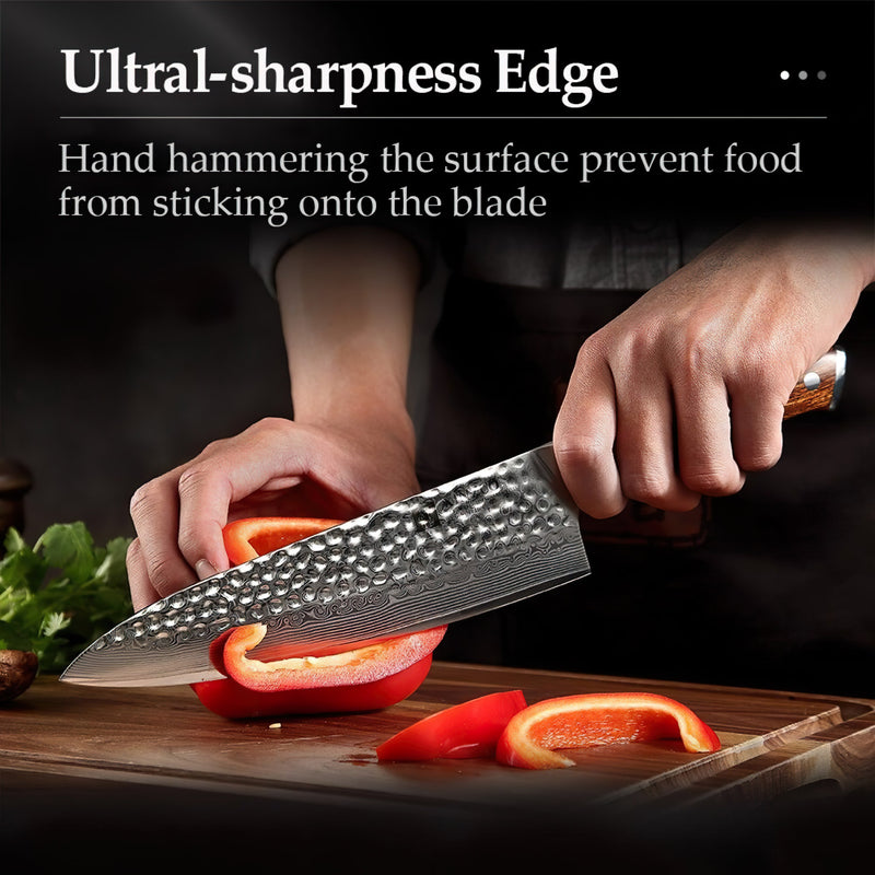 Xinzuo Professional Chef Knife Damascus Steel Stria Yu Series