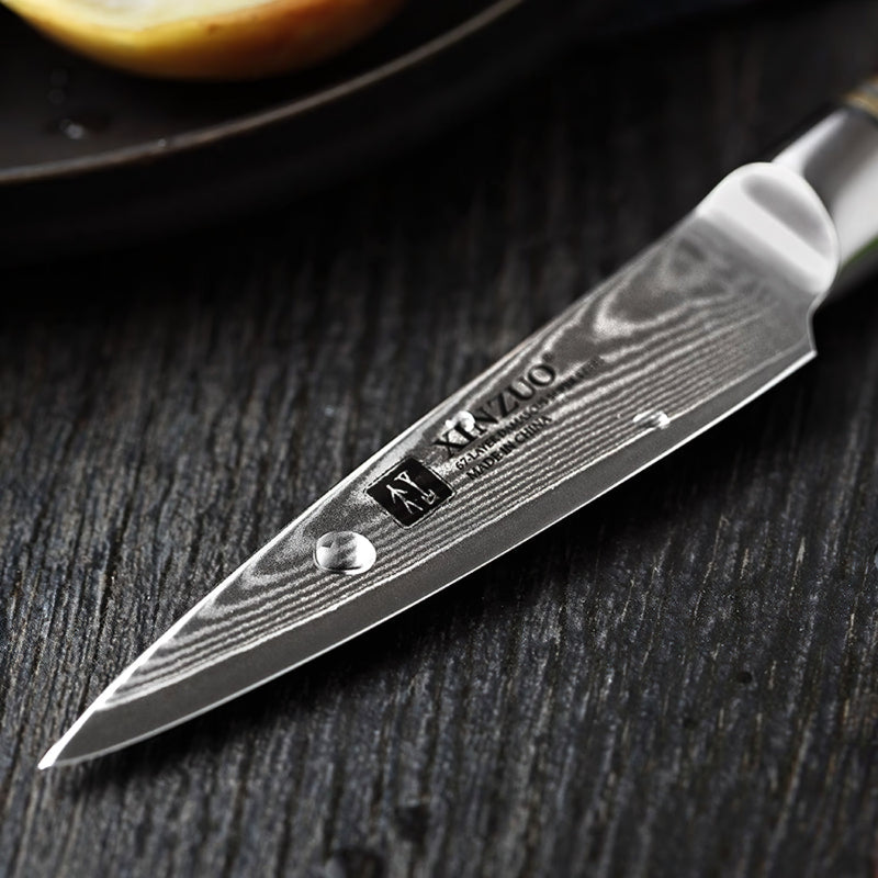 Xinzuo Professional Paring Knife Damascus Steel He Series