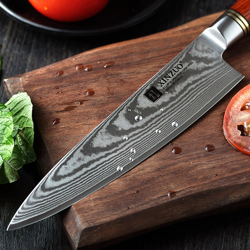 Xinzuo Professional Damascus Kitchen Knife Set 5 Pieces He Series