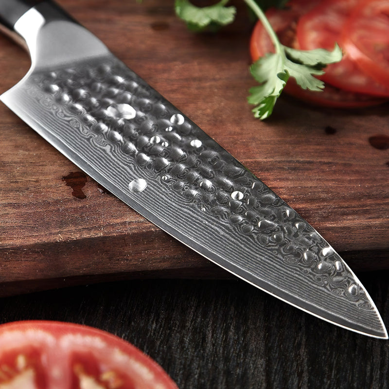 Xinzuo Professional Chef Knife Damascus Steel 6.5 inch Ebony Yu Series