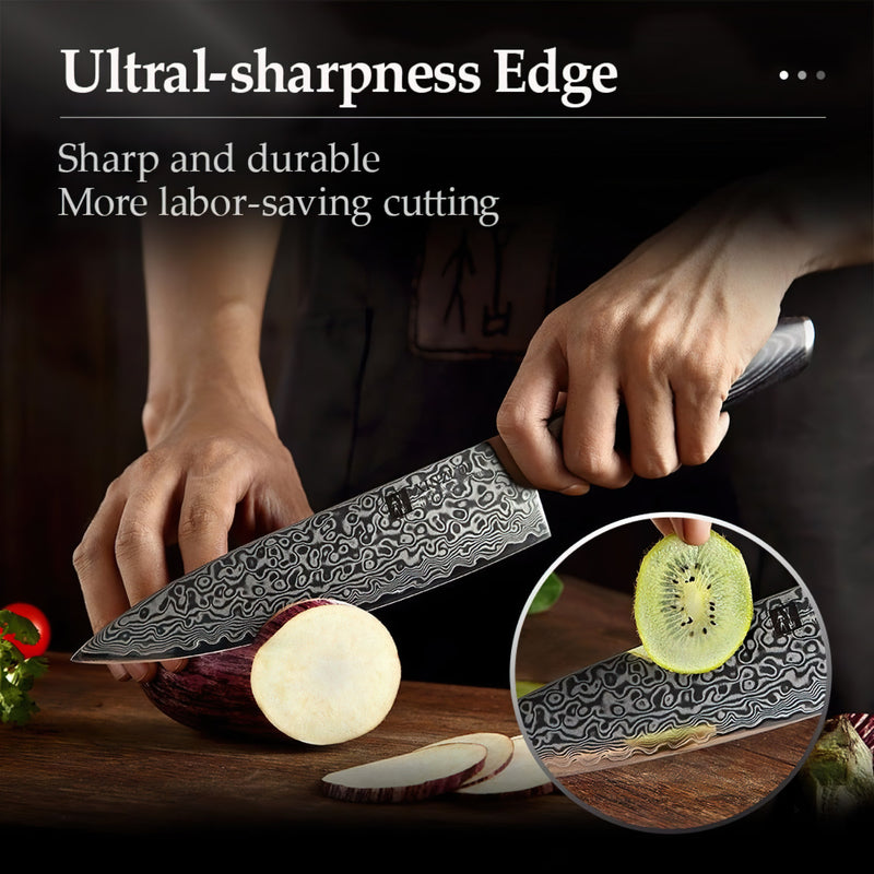 Xinzuo Professional Chef Knife Damascus Steel Ya Series