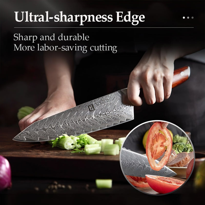 Xinzuo Professional Chef Knife Damascus Steel Yi Series