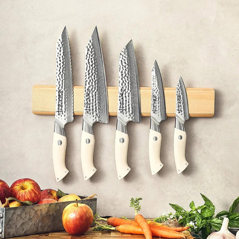 5Pcs Japanese Damascus Chef Knife Set - B38H Elegant Series