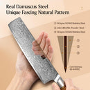 Xinzuo Professional Nakiri Knife Damascus Steel Lan Series