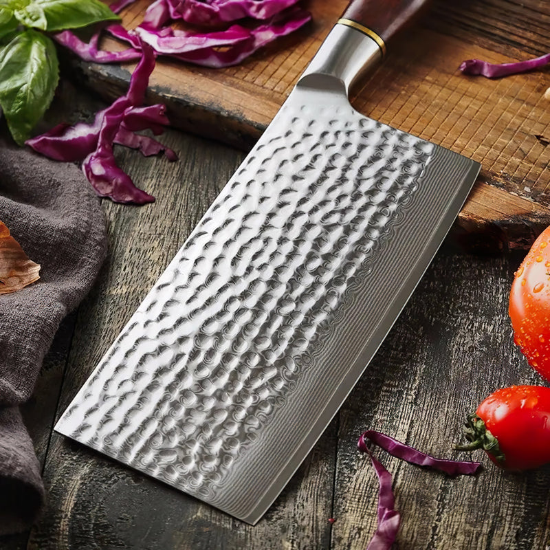 Damascus Cleaver Knife, 17.3cm Chinese Chef Knife - Master Series Knives