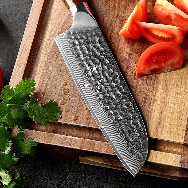 Xinzuo Professional Damascus Kitchen Knife Set 4 Pieces Stria Yu Series