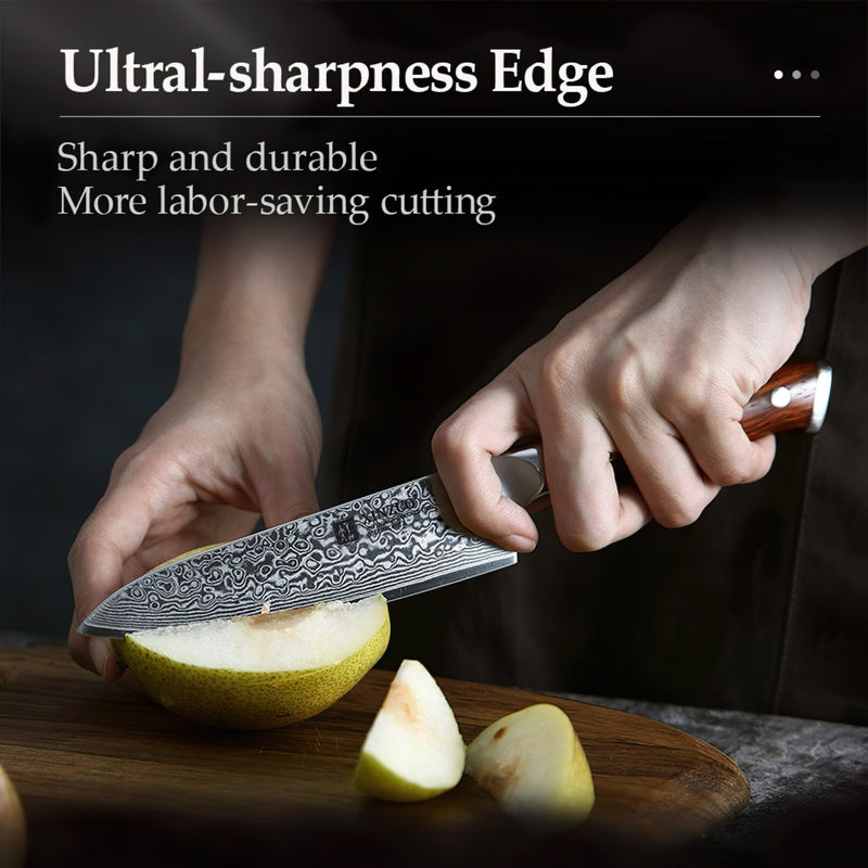 Professional Utility Knife Damascus Steel Yu Series