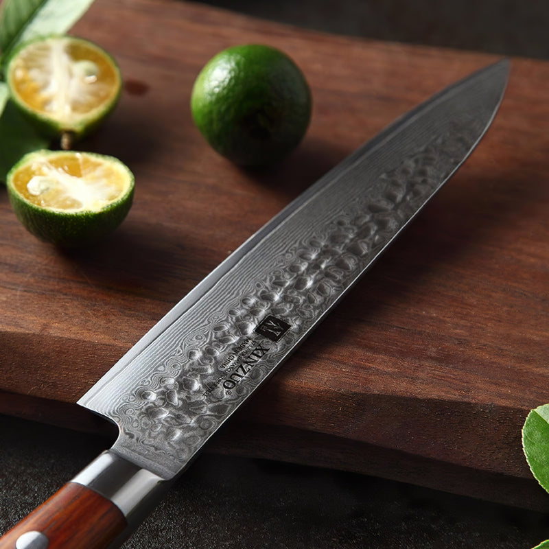 Xinzuo Professional Utility Knife Damascus Steel Yun Series