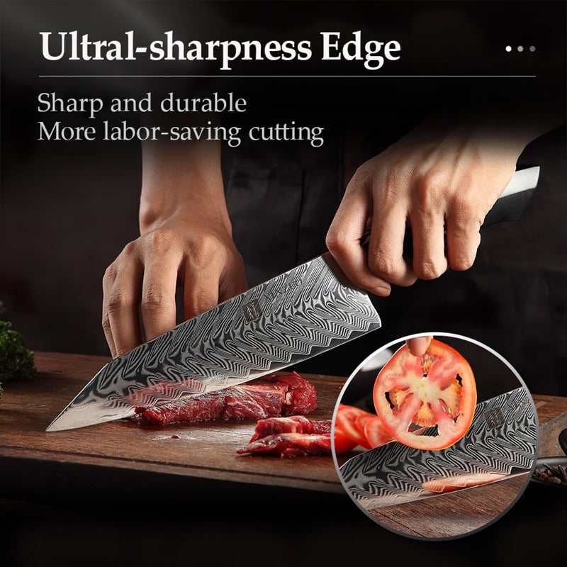 Xinzuo Professional Chef Knife Damascus Steel Feng Series