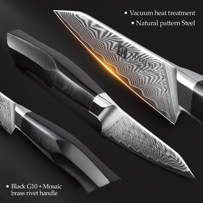 Xinzuo Professional Paring Knife Damascus Steel Feng Series