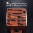 Kitchen Knife Block Holder, Acacia Wood Knife Block - 10 Slots