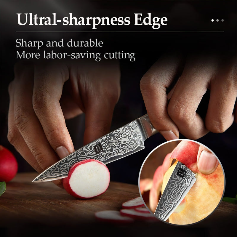 Xinzuo Professional Paring Knife Damascus Steel Ya Series