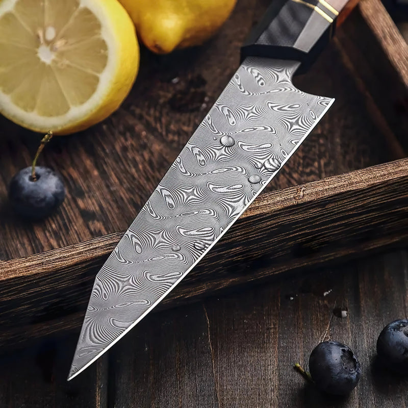 Utility Knife 110 layers Damascus Steel Kitchen Utility Knife F2Z Series